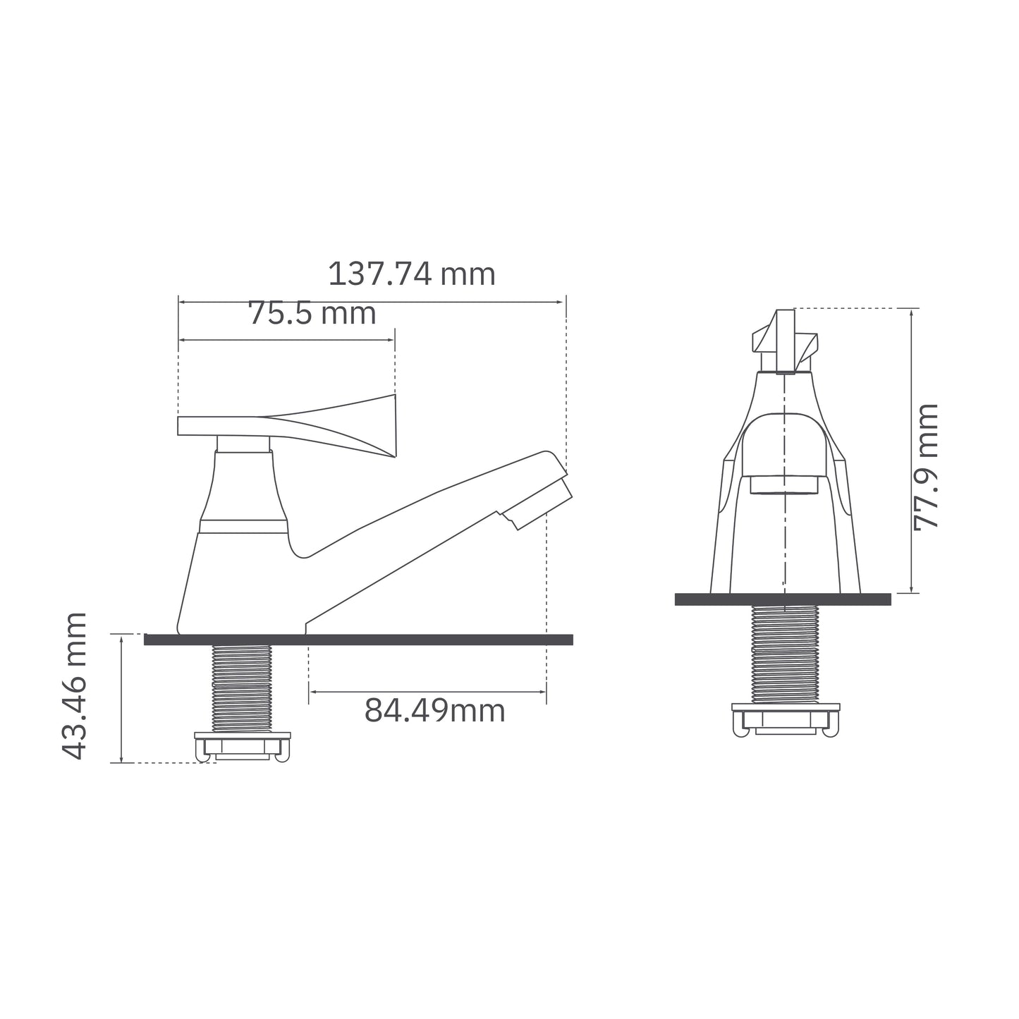 Llave individual para lavabo Pristina