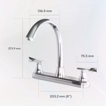 Mezcladora para fregadero 8” Pristina