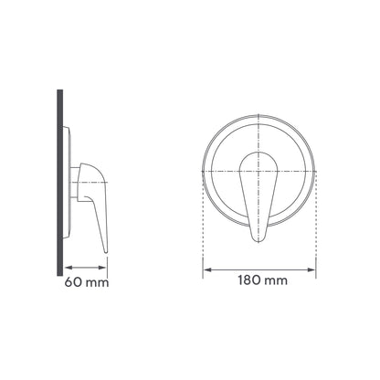 Monomando para regadera Tiffany