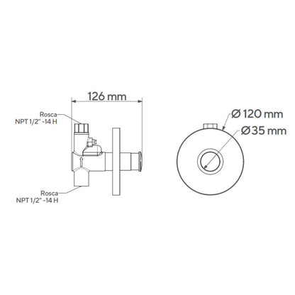 Llave temporizadora para regadera
