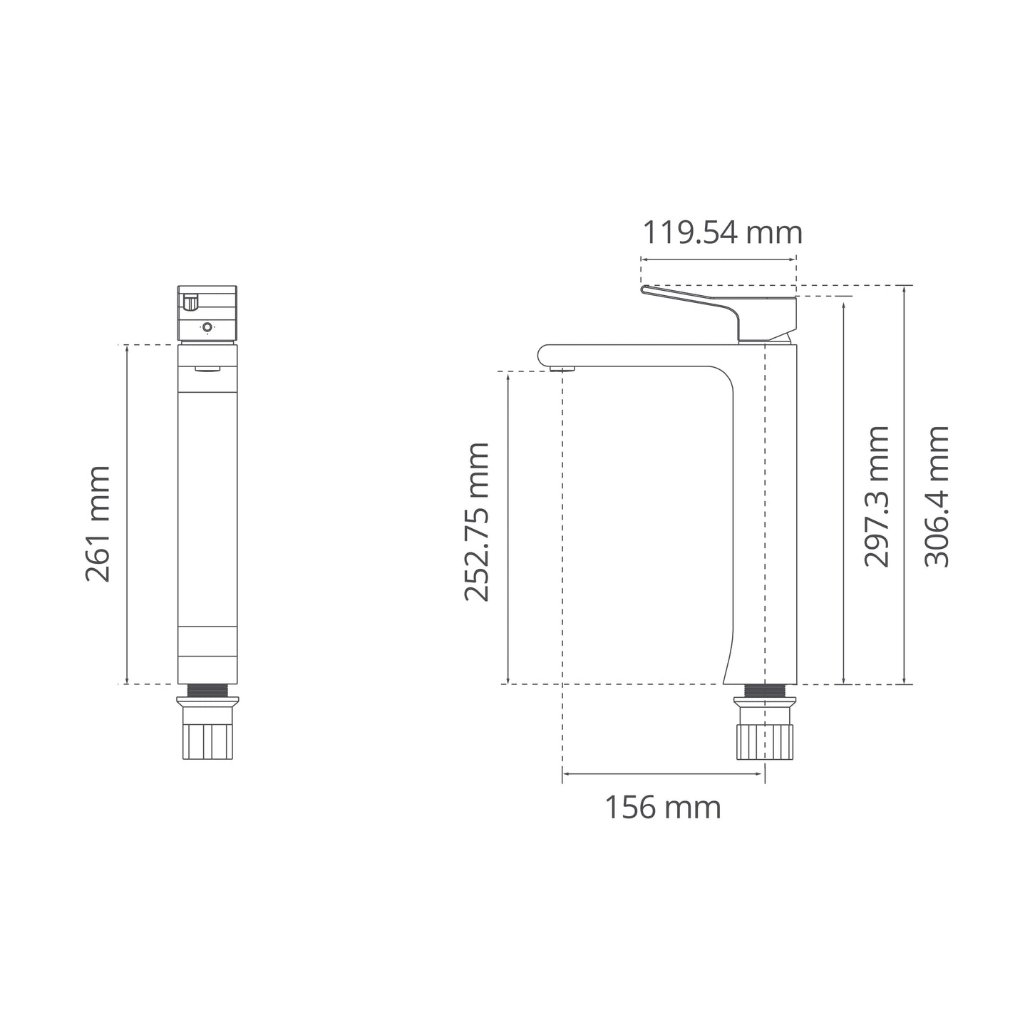 Monomando lavabo alto Voga